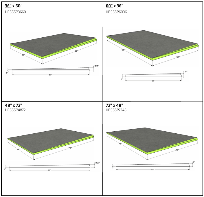 Single Slope Shower Pans