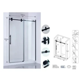 60" Frameless Shower Door