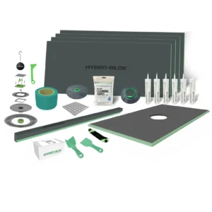 HYDRO-BLOK™ Low Profile Shower Kit with Pan