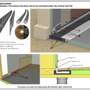 IN-Shadow Trim Kit for Linear Drains