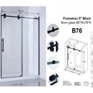 B76 / BB76 Frameless Shower Door